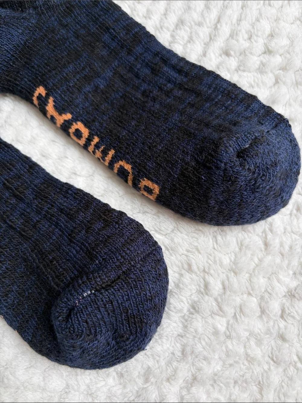 NWOT Bombas Women's Chunky Ragg Half Calf Navy/Black Sock - Unisex Large